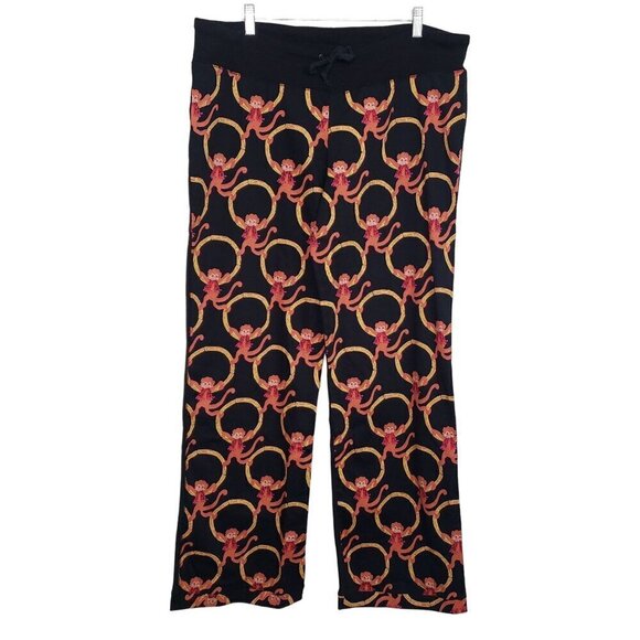 Nilla Shields Monkey Loungewear Pants Knit Casual Cotton Womens Size XL - Picture 1 of 15